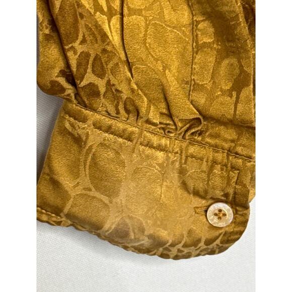 Anine Bing 100% Silk Bow tie Front Delilah Blouse Womens Medium Old Money Preppy - Picture 11 of 11